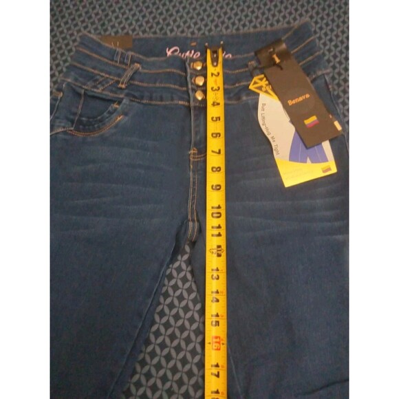WAIST 33 INCHES SIZE 15 SKINNY JEANS STRETCH DENIM PUSH UP 15-3 MK1410 SZ15 - Picture 3 of 11